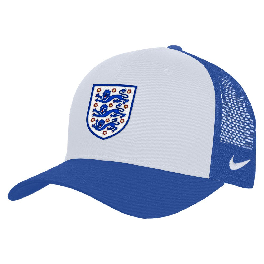 Nike - England National Team Unisex Rise Adjustable Trucker Hat - White/Blue