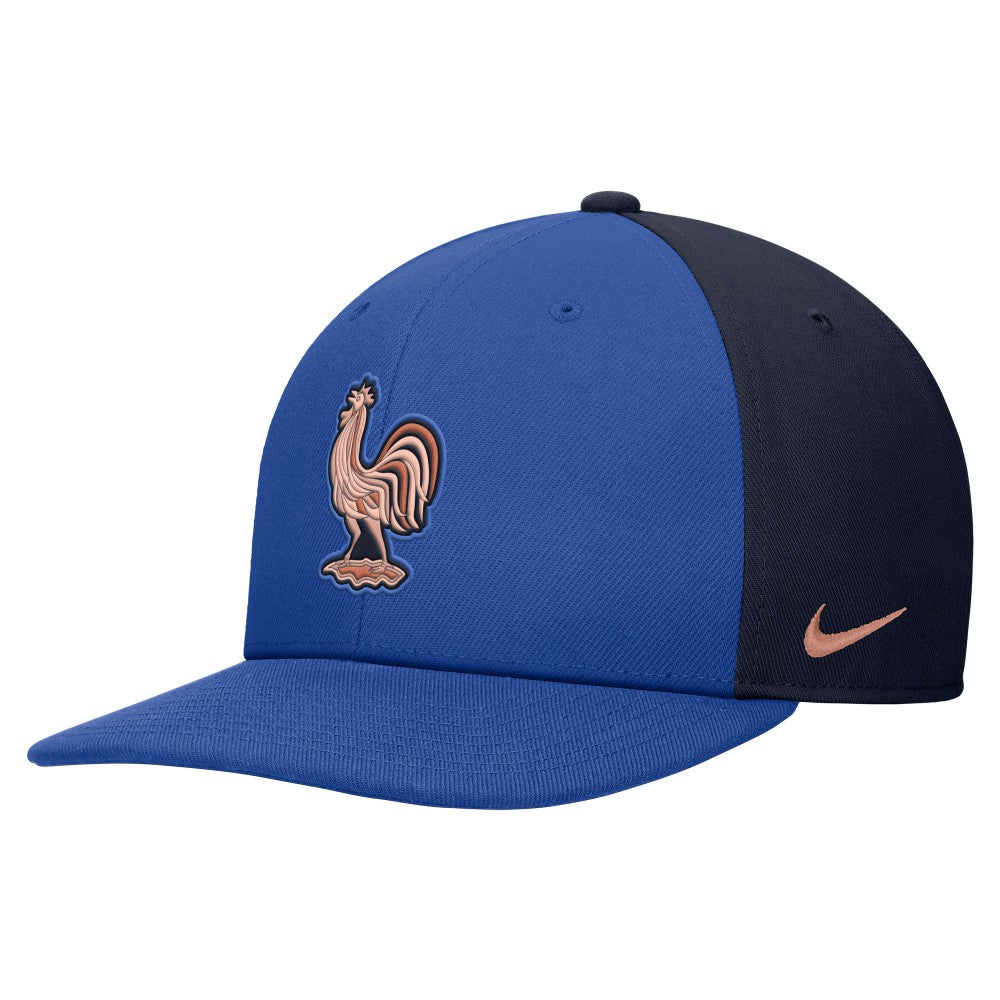 Nike - France National Team Unisex Pro Flatbill Snapback Hat - Blue