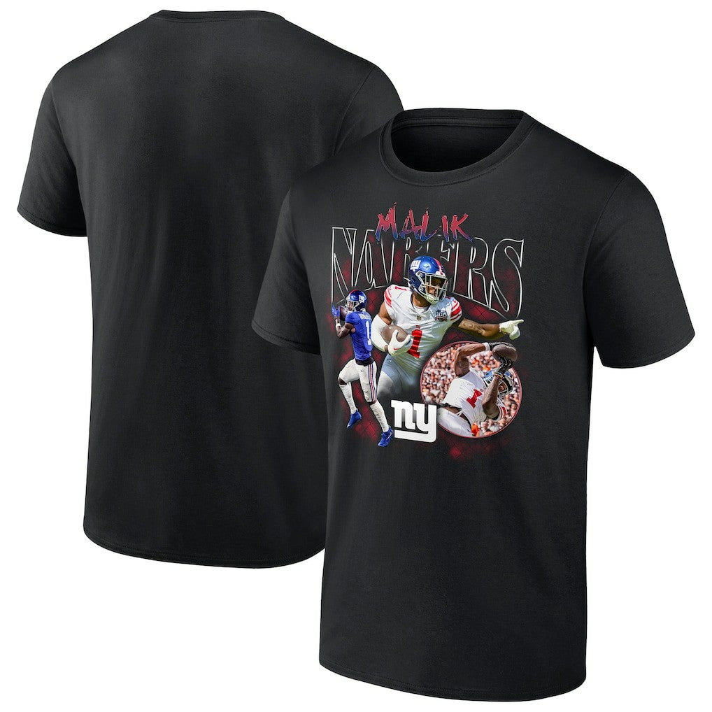 Malik Nabers New York Giants Notorious Player Graphic T-Shirt - Black - Fanatics