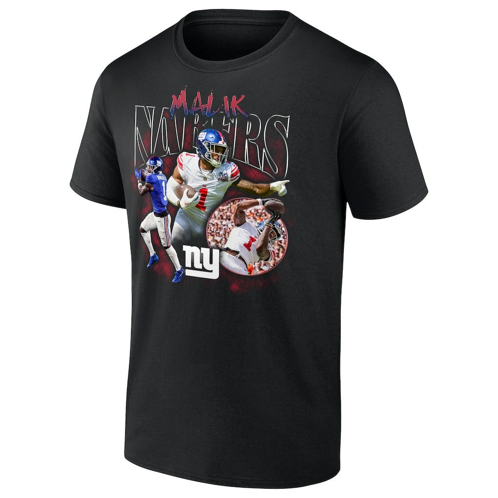 Malik Nabers New York Giants Notorious Player Graphic T-Shirt - Black - Fanatics