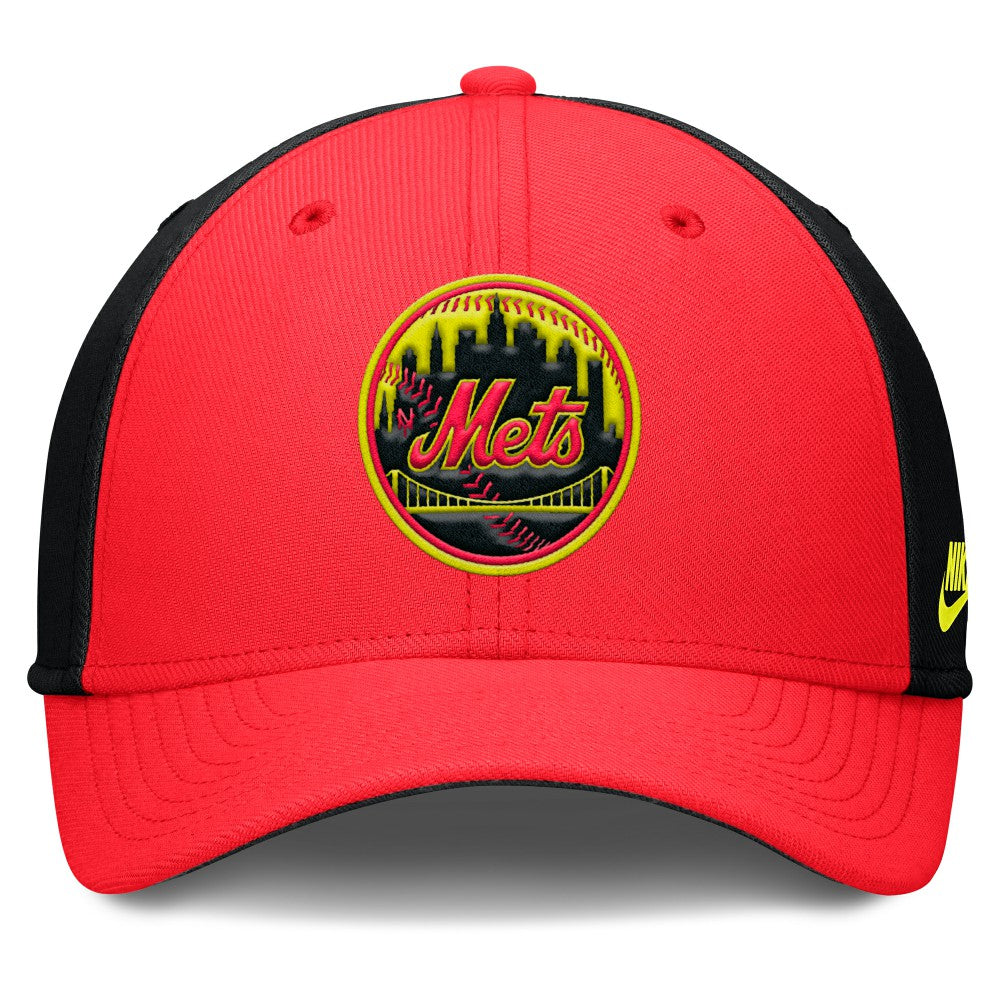 New York Mets Nike Neon 90s Rise SwooshFlex Hat Discount
