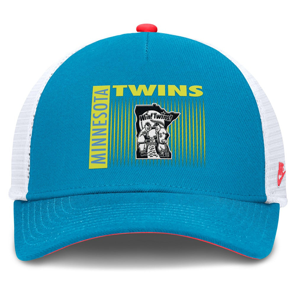 Minnesota Twins Nike Neon 90s Rise Structured Performance Adjustable Trucker Hat Discount