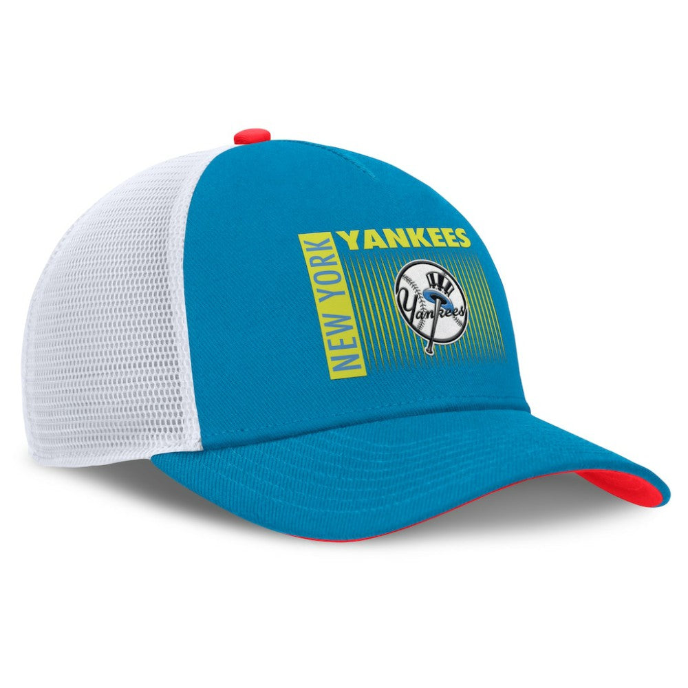 New York Yankees Nike Neon 90s Rise Structured Performance Adjustable Trucker Hat for sale