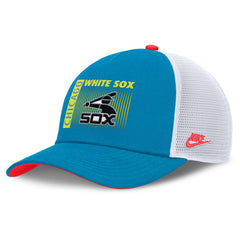 Chicago White Sox Nike Neon 90s Rise Structured Performance Adjustable Trucker Hat Sale