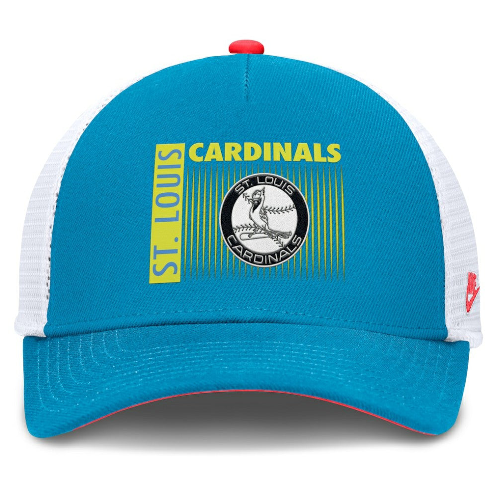 St. Louis Cardinals Nike Neon 90s Rise Structured Performance Adjustable Trucker Hat Online