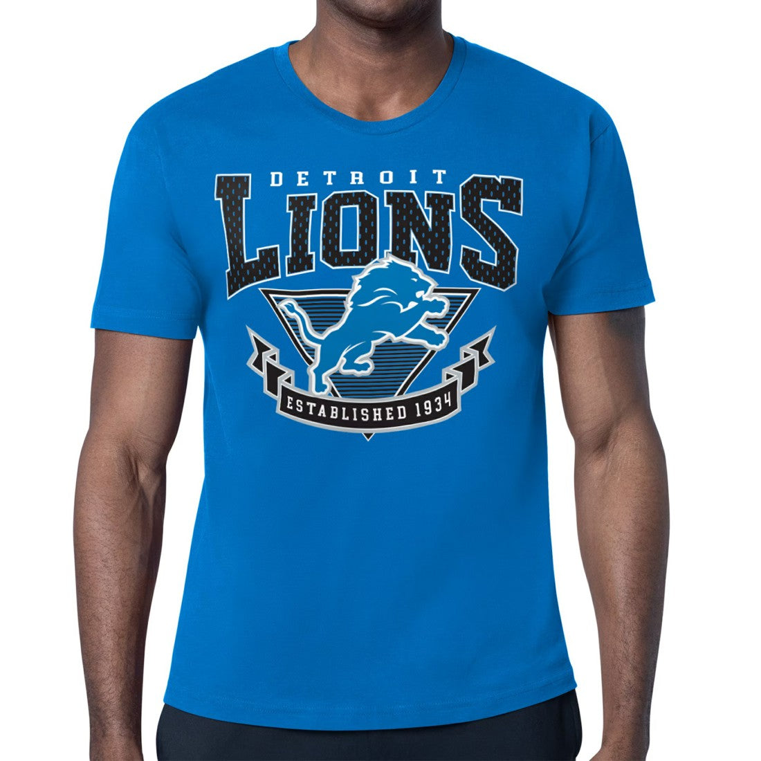 Detroit Lions Starter '80s Inspired Team Logo T-Shirt  - Blue - NFL