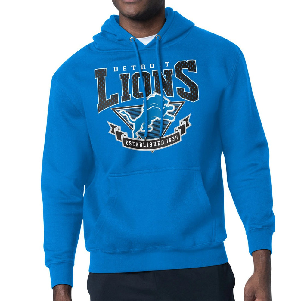 Detroit Lions Starter ‘80s Inspired Pullover Hoodie - Blue - NFL