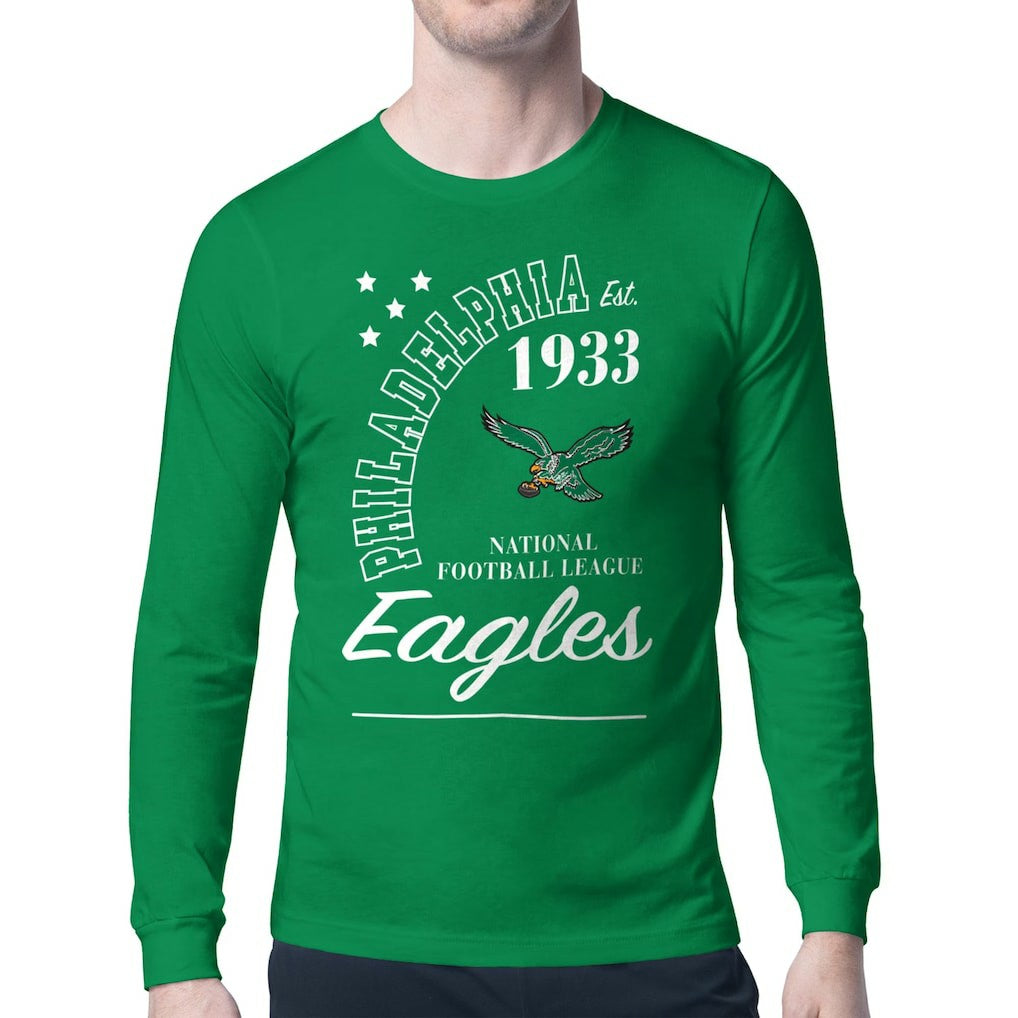 Philadelphia Eagles Starter Retro Team Logo Long Sleeve T-Shirt - Kelly Green - NFL