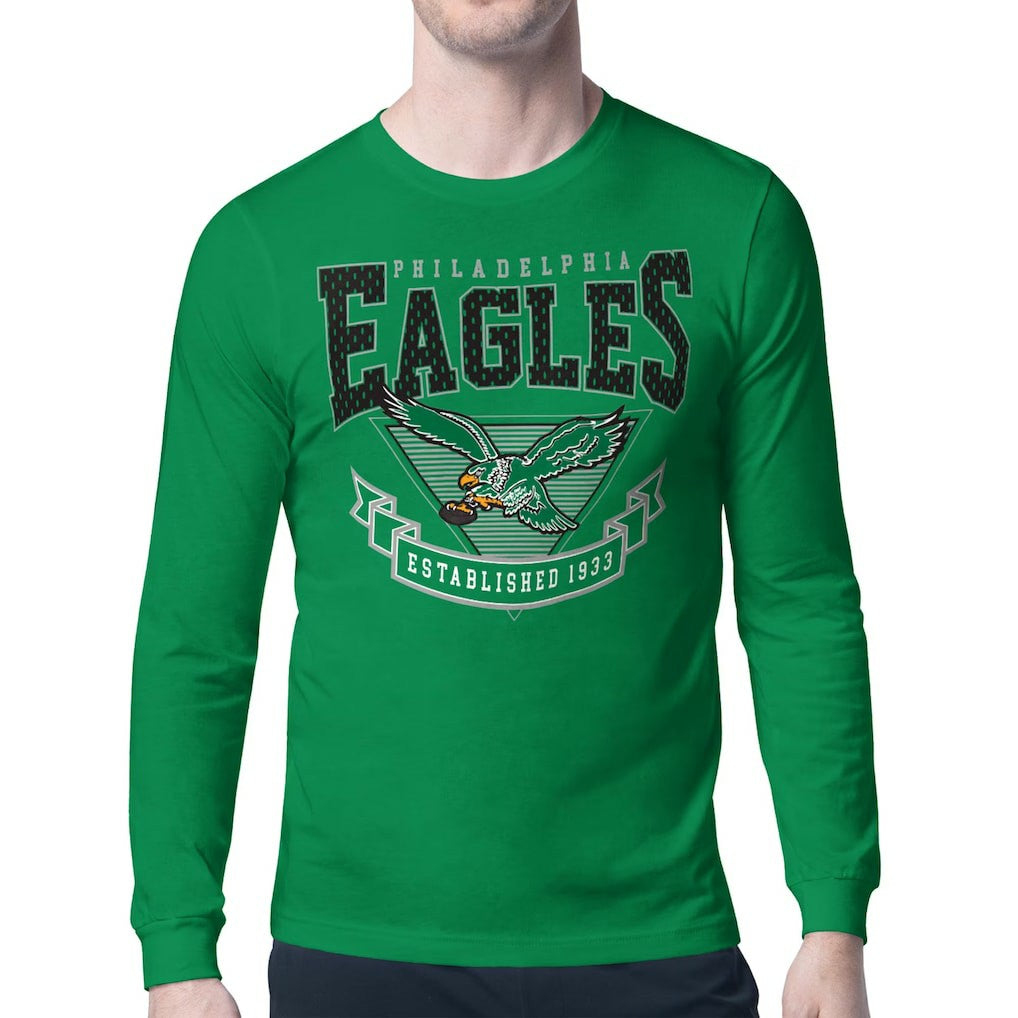 Philadelphia Eagles Starter Retro Team Logo Long Sleeve T-Shirt - Kelly Green - NFL