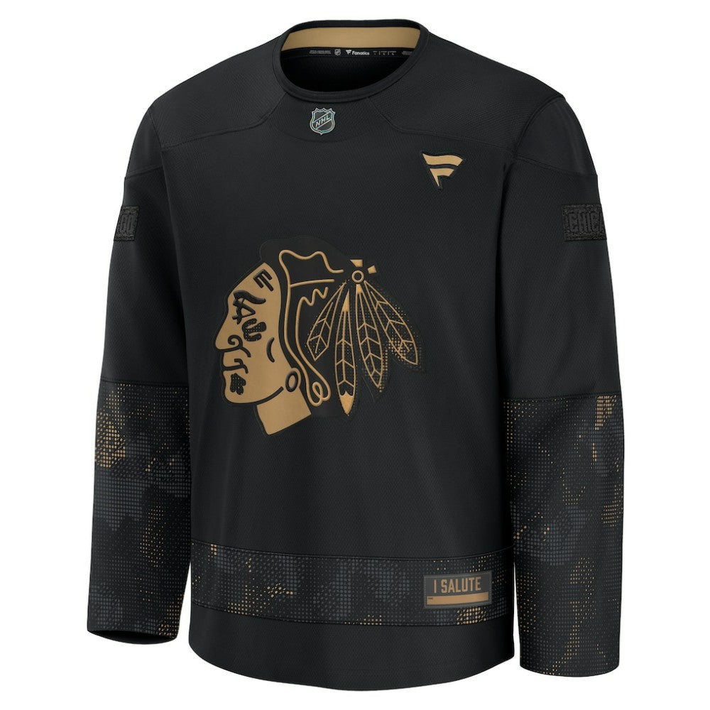Chicago Blackhawks Fanatics 2024 Military Appreciation Practice Jersey - Black | Fanatics on sale