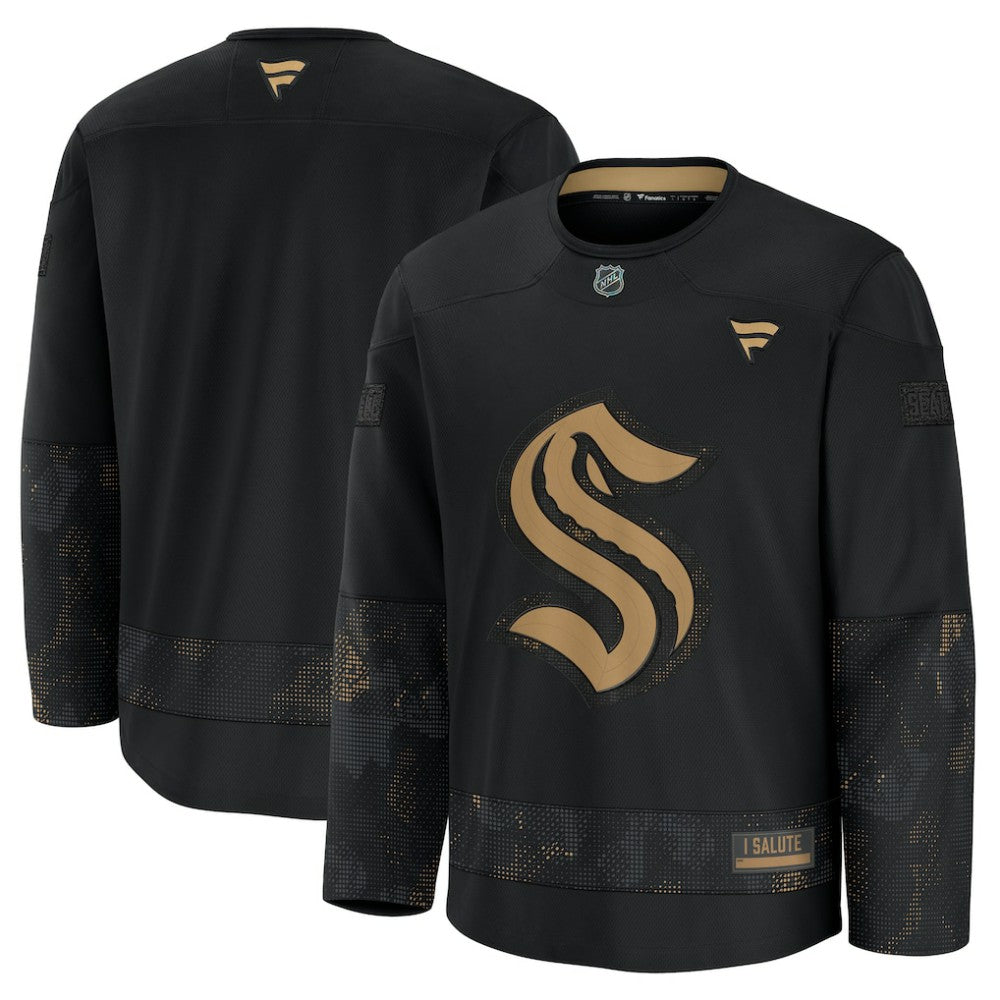 Seattle Kraken Fanatics 2024 Military Appreciation Practice Jersey - Black | Fanatics discount