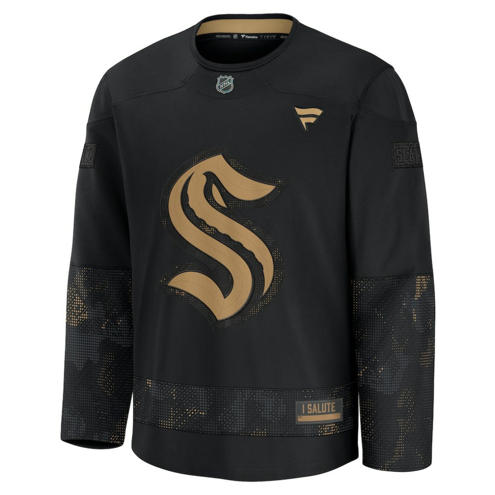 Seattle Kraken Fanatics 2024 Military Appreciation Practice Jersey - Black | Fanatics discount