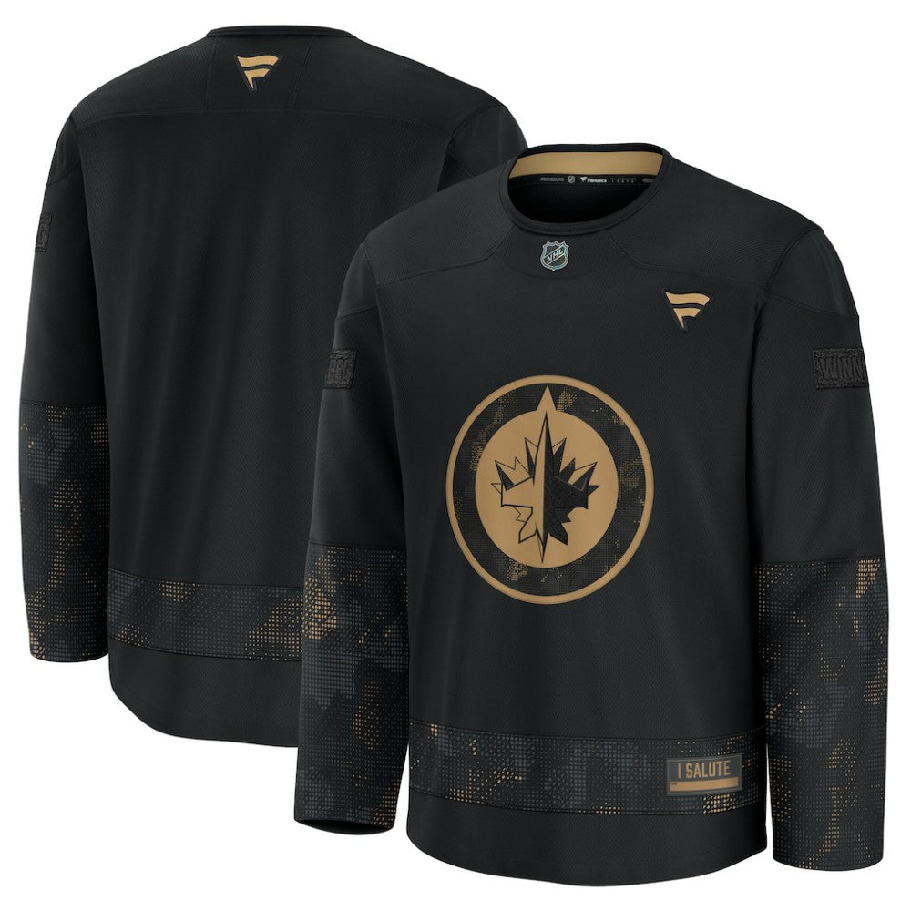 Winnipeg Jets Fanatics 2024 Military Appreciation Practice Jersey - Black | Fanatics Lifestyle
