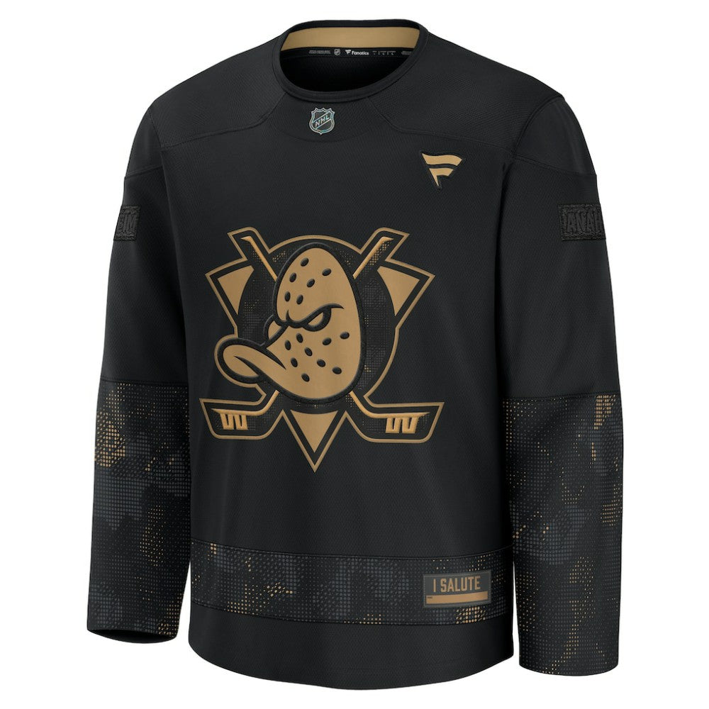 Anaheim Ducks Fanatics 2024 Military Appreciation Practice Jersey - Black | Fanatics sale