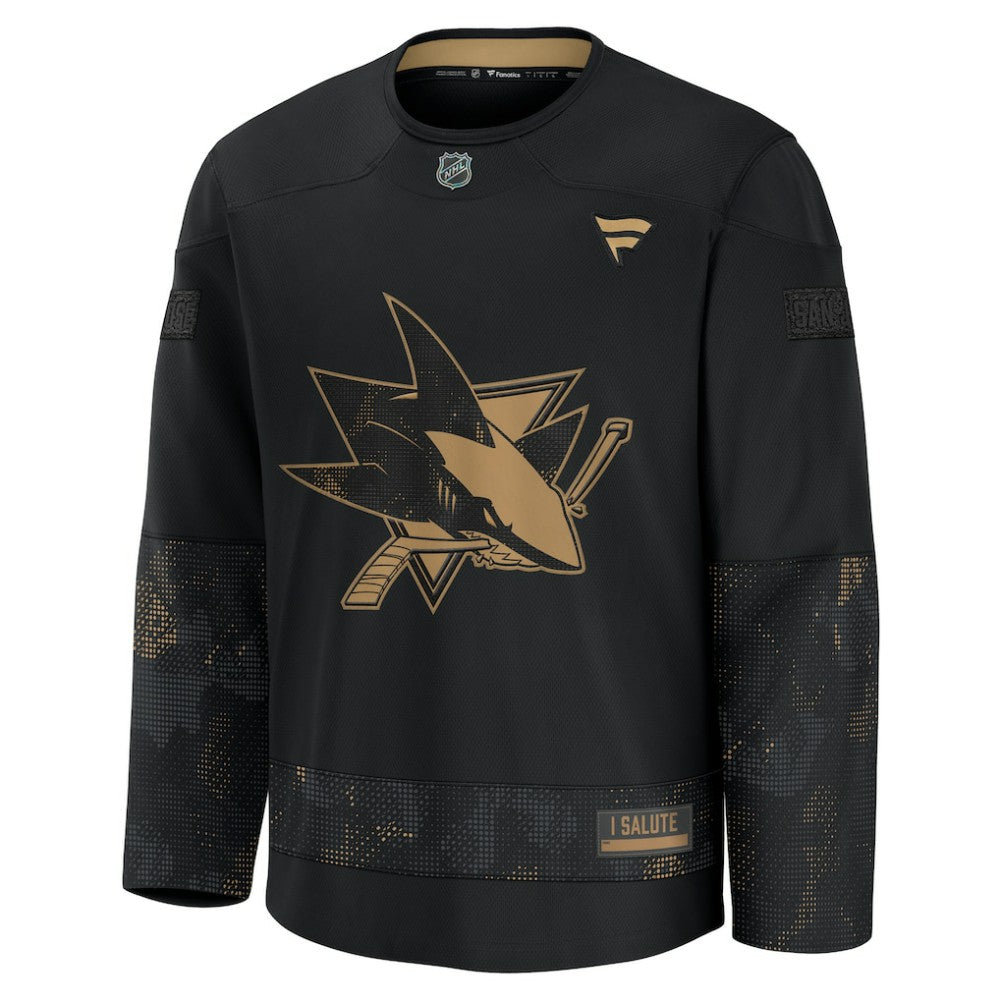 San Jose Sharks Fanatics 2024 Military Appreciation Practice Jersey - Black | Fanatics on sale