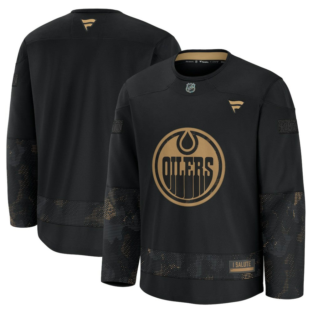 Edmonton Oilers Fanatics 2024 Military Appreciation Practice Jersey - Black | Fanatics near me