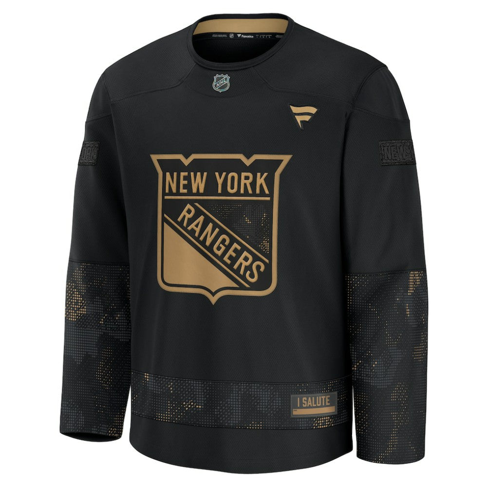 New York Rangers Fanatics 2024 Military Appreciation Practice Jersey - Black | Fanatics Lifestyle