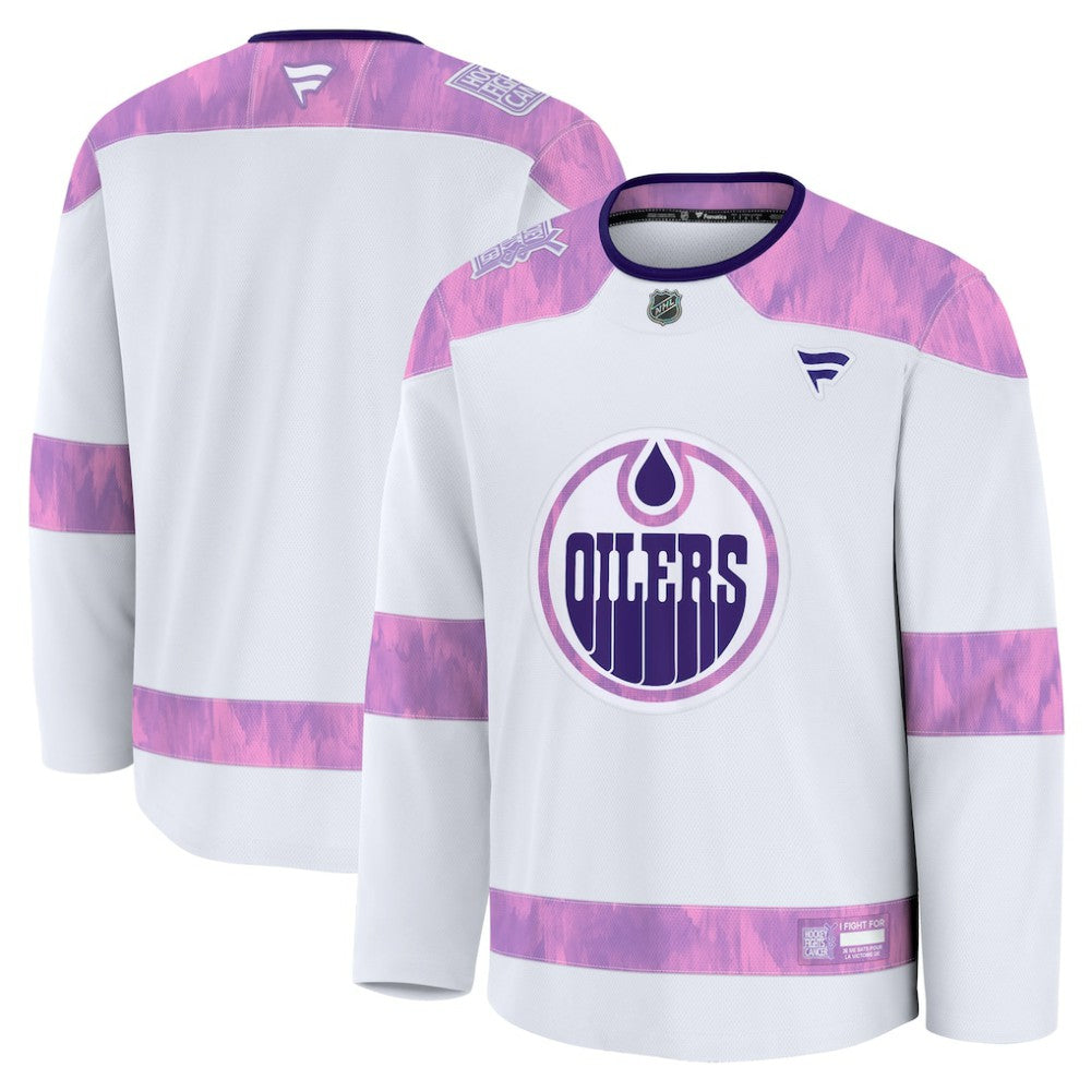 Edmonton Oilers Fanatics 2024 Hockey Fights Cancer Practice Jersey - White | Fanatics online