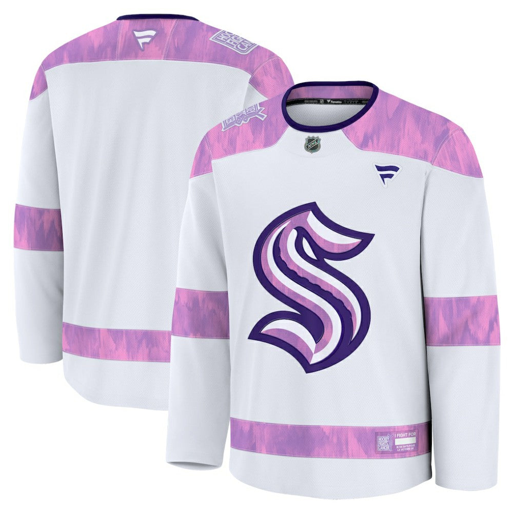 Seattle Kraken Fanatics 2024 Hockey Fights Cancer Practice Jersey - White | Fanatics online