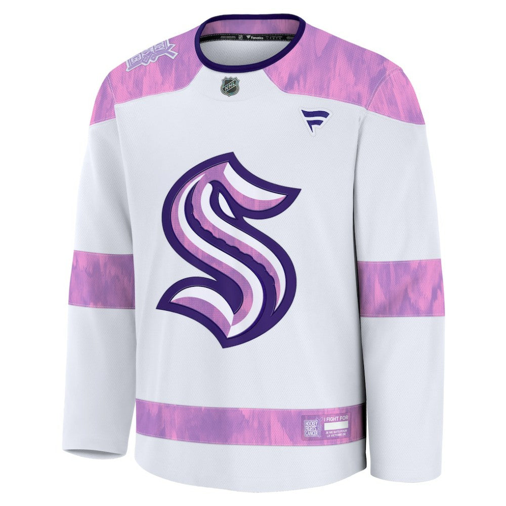 Seattle Kraken Fanatics 2024 Hockey Fights Cancer Practice Jersey - White | Fanatics online