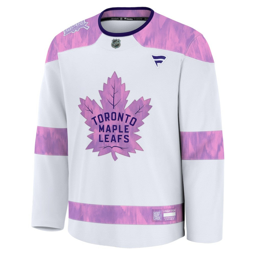 Toronto Maple Leafs Fanatics 2024 Hockey Fights Cancer Practice Jersey - White | Fanatics discount