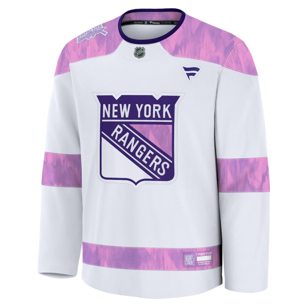 New York Rangers Fanatics 2024 Hockey Fights Cancer Practice Jersey - White | Fanatics Lifestyle