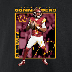 Jayden Daniels Washington Commanders Player Frame T-Shirt - Black - NFL