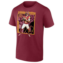 Jayden Daniels Washington Commanders Player Frame T-Shirt - Burgundy - NFL
