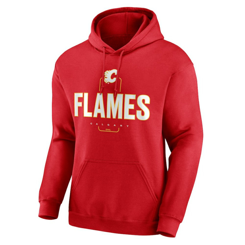 Calgary Flames Personalized Name & Number Midfielder Pullover Hoodie - Red | NHL on sale