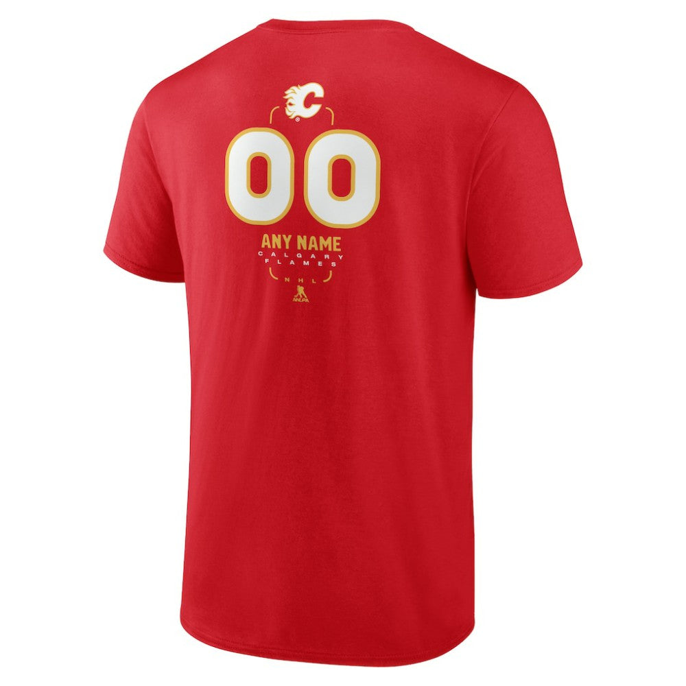 Calgary Flames Personalized Name & Number Midfielder T-Shirt - Red | NHL on sale