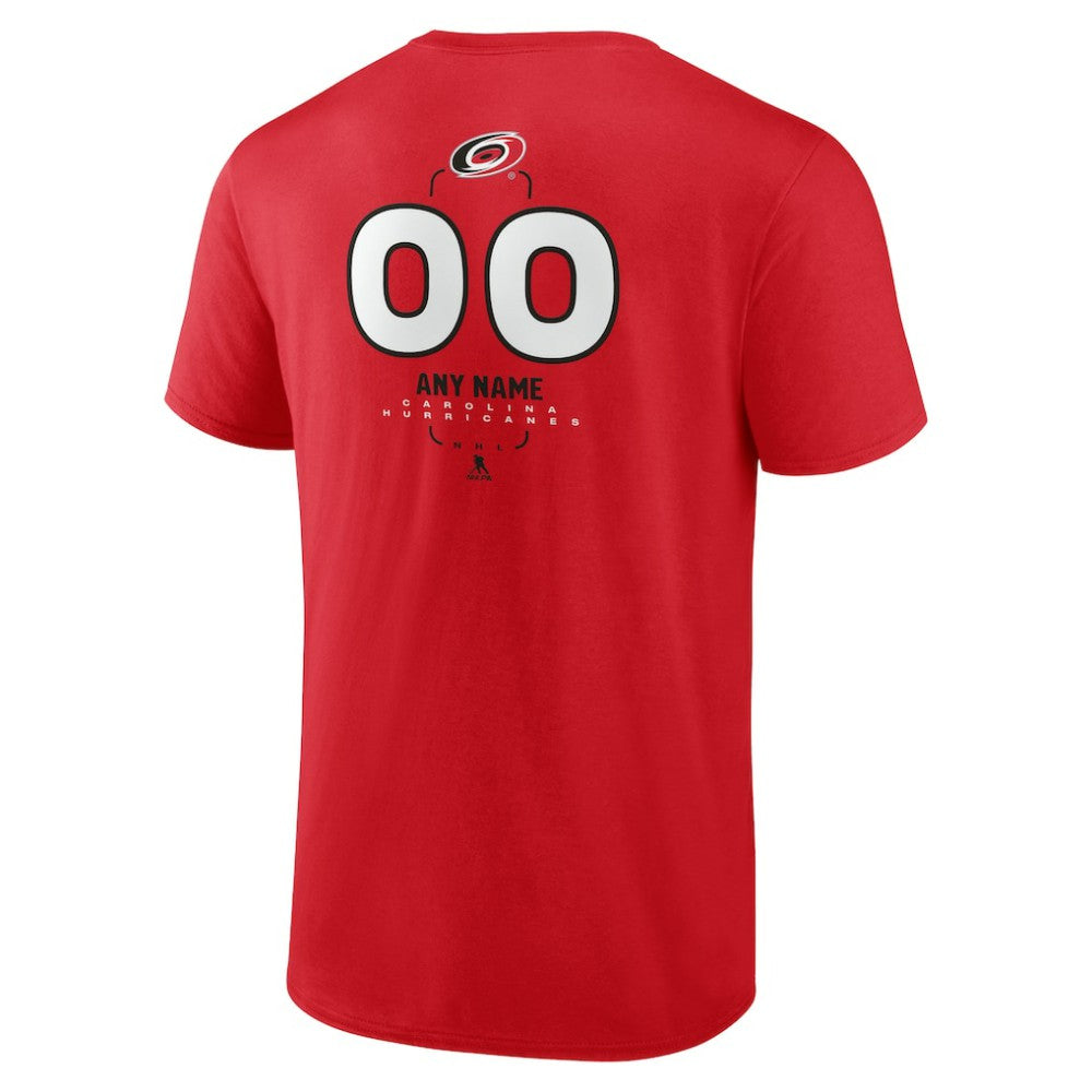Carolina Hurricanes Personalized Name & Number Midfielder T-Shirt - Red | NHL online