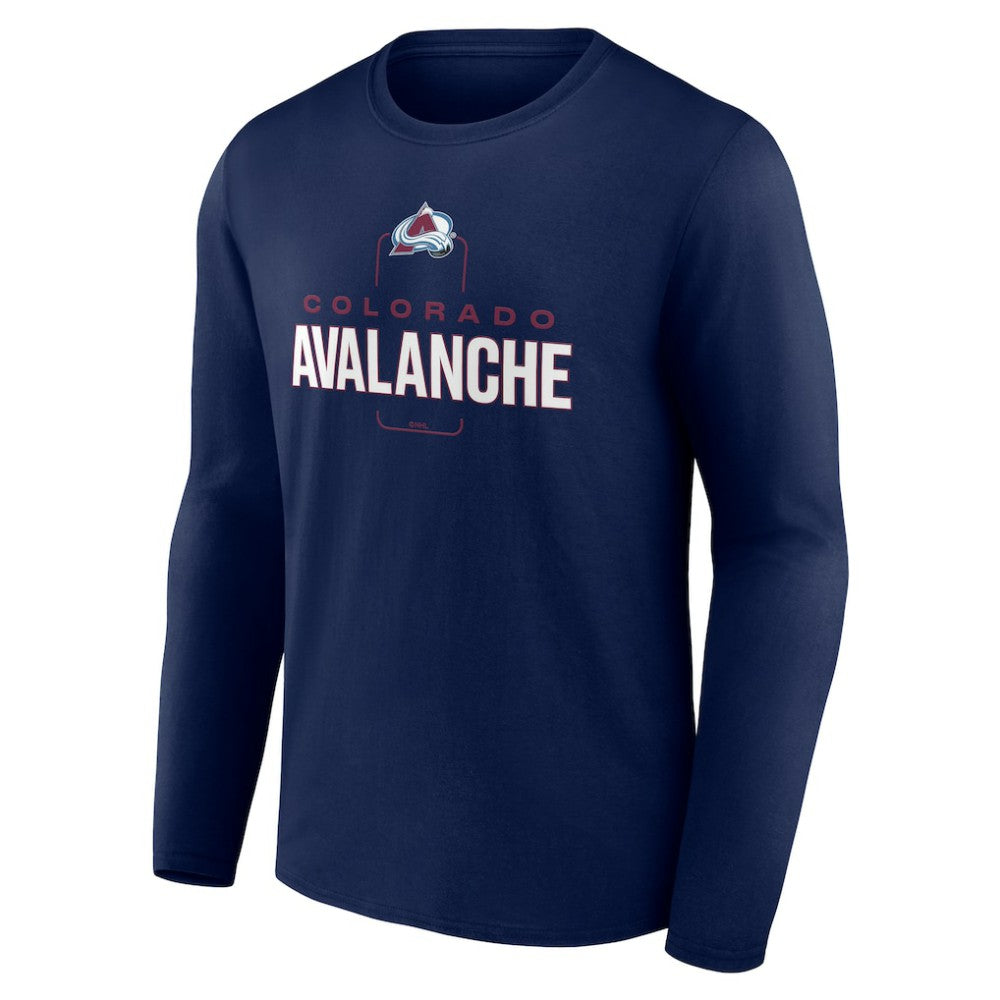 Colorado Avalanche Personalized Name & Number Midfielder Long Sleeve T-Shirt - Navy | NHL online