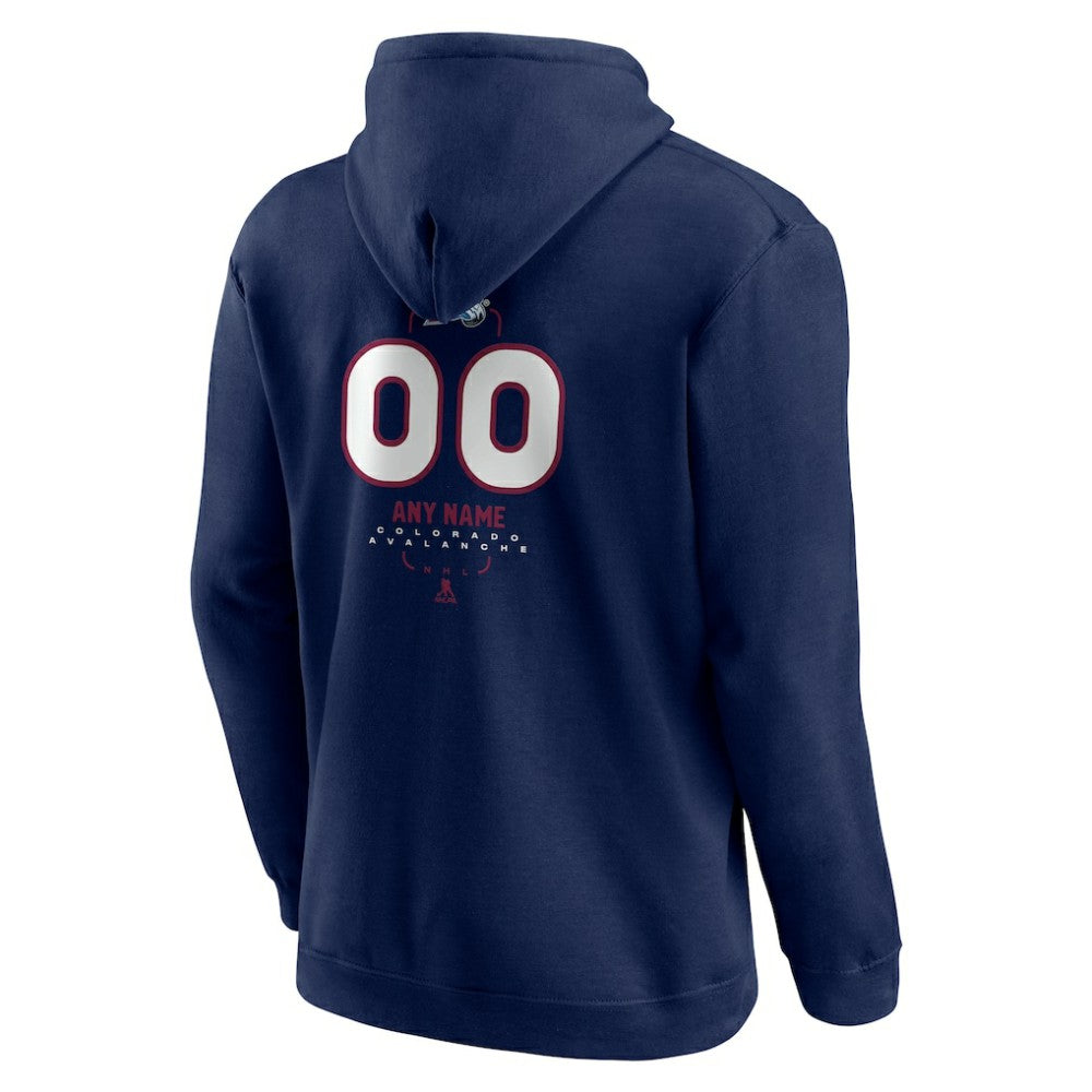Colorado Avalanche Personalized Name & Number Midfielder Pullover Hoodie - Navy | NHL Clearance