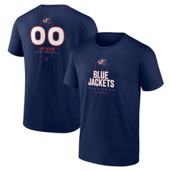 Columbus Blue Jackets Personalized Name & Number Midfielder T-Shirt - Navy | NHL Clearance