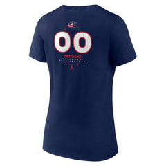 Columbus Blue Jackets Women's Personalized Name & Number Midfielder V-Neck T-Shirt - Navy | NHL on sale