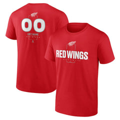 Detroit Red Wings Personalized Name & Number Midfielder T-Shirt - Red | NHL Clearance