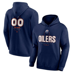 Edmonton Oilers Personalized Name & Number Midfielder Pullover Hoodie - Navy | NHL Lifestyle