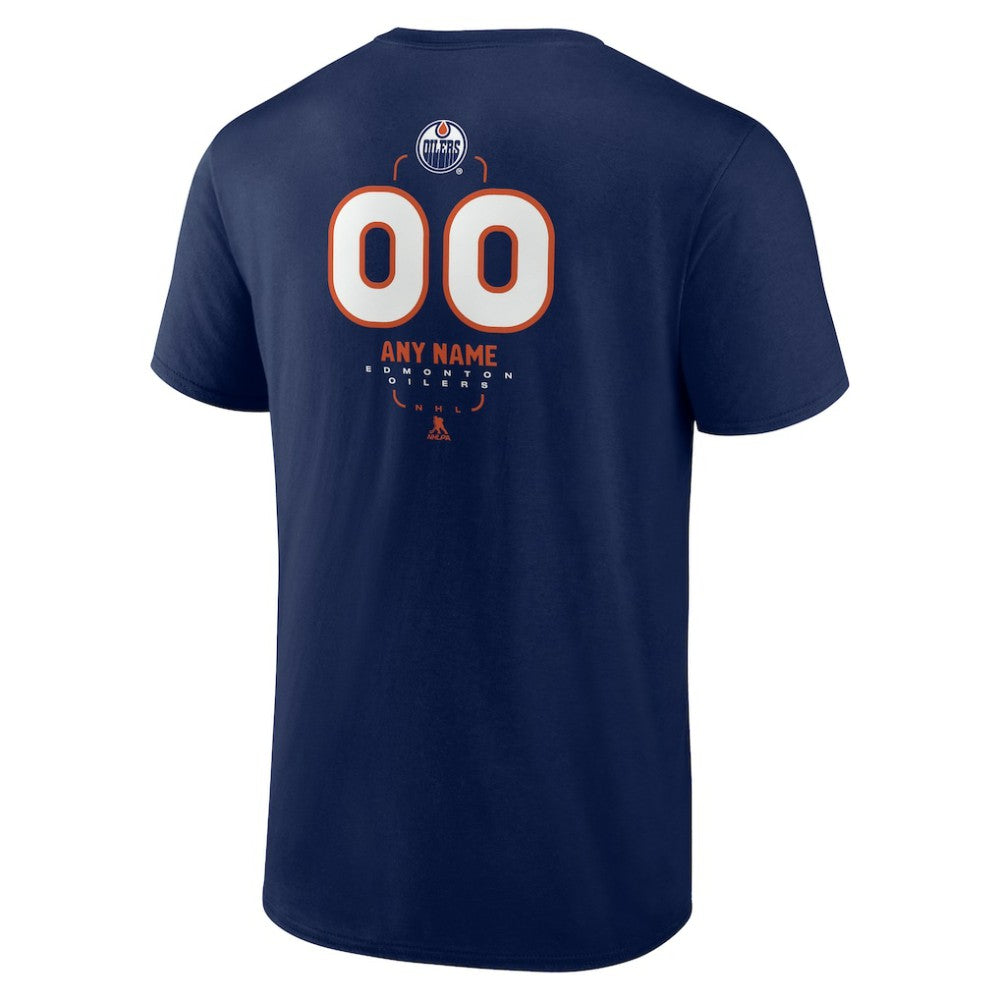 Edmonton Oilers Personalized Name & Number Midfielder T-Shirt - Navy | NHL Clearance