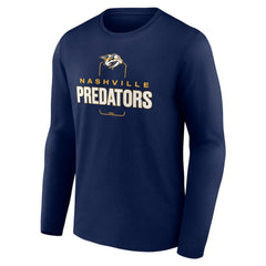 Nashville Predators Personalized Name & Number Midfielder Long Sleeve T-Shirt - Navy | NHL discount