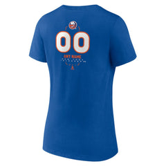 New York Islanders Women's Personalized Name & Number Midfielder V-Neck T-Shirt - Royal | NHL online