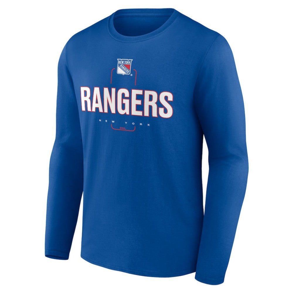New York Rangers Personalized Name & Number Midfielder Long Sleeve T-Shirt - Blue | NHL discount