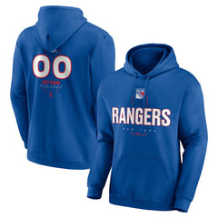 New York Rangers Personalized Name & Number Midfielder Pullover Hoodie - Blue | NHL online