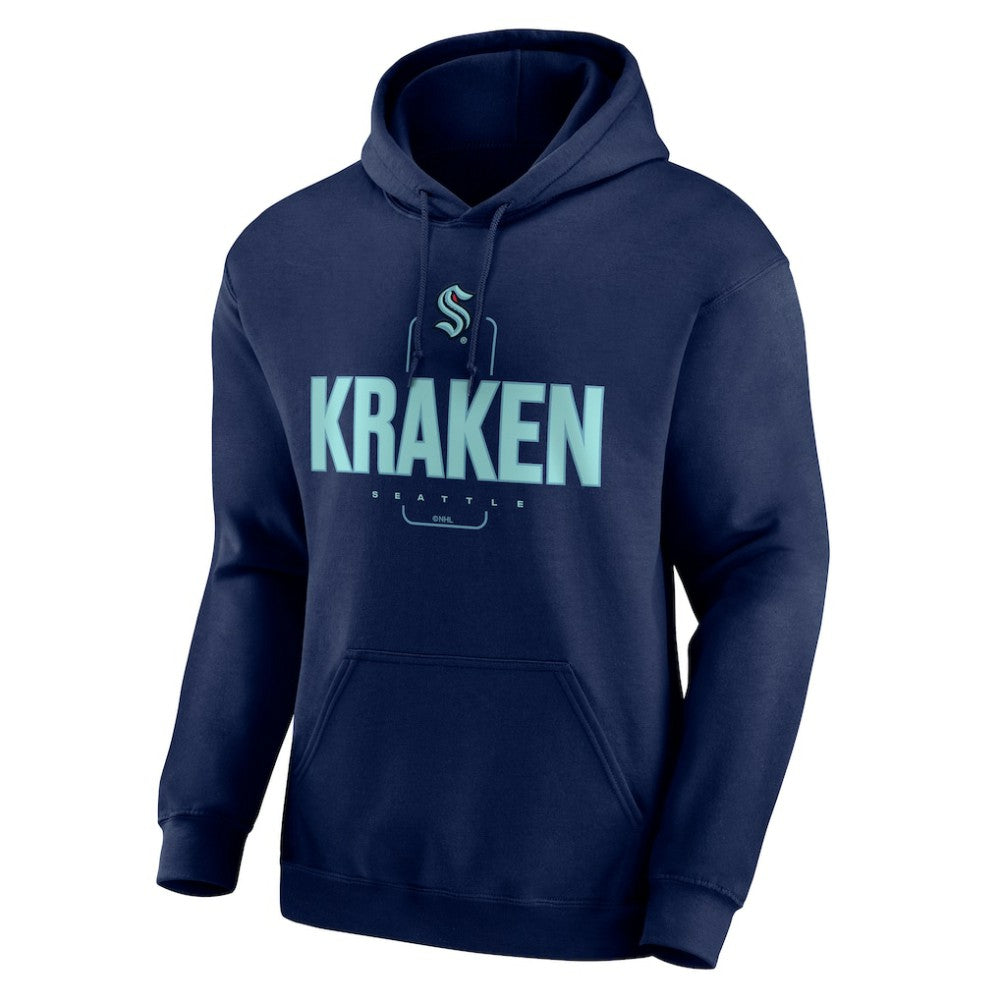 Seattle Kraken Personalized Name & Number Midfielder Pullover Hoodie - Deep Sea Blue | NHL near me