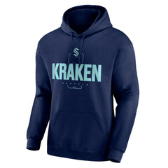 Seattle Kraken Personalized Name & Number Midfielder Pullover Hoodie - Deep Sea Blue | NHL near me