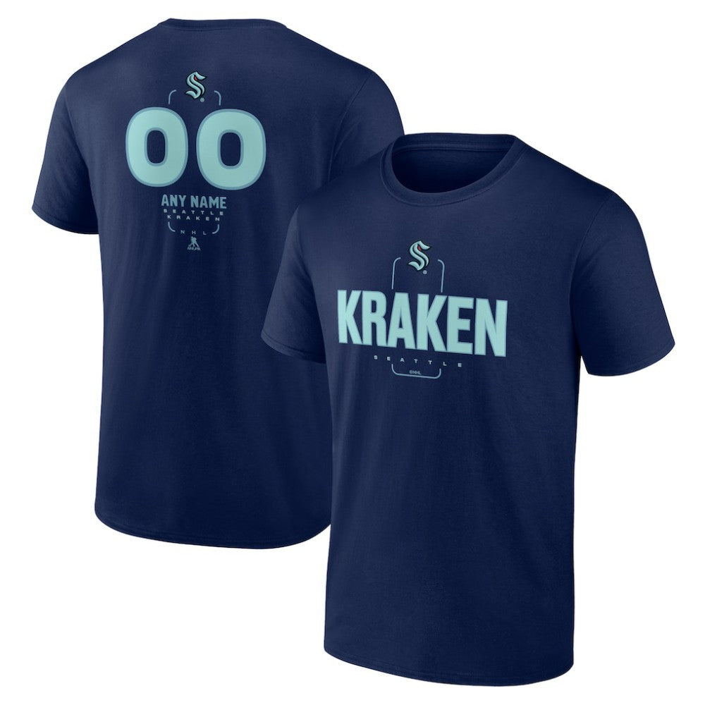 Seattle Kraken Personalized Name & Number Midfielder T-Shirt - Deep Sea Blue | NHL near me