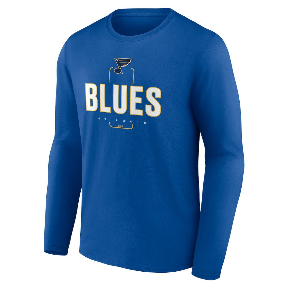 St. Louis Blues Personalized Name & Number Midfielder Long Sleeve T-Shirt - Blue | NHL sale