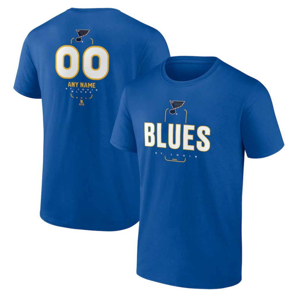 St. Louis Blues Personalized Name & Number Midfielder T-Shirt - Blue | NHL near me