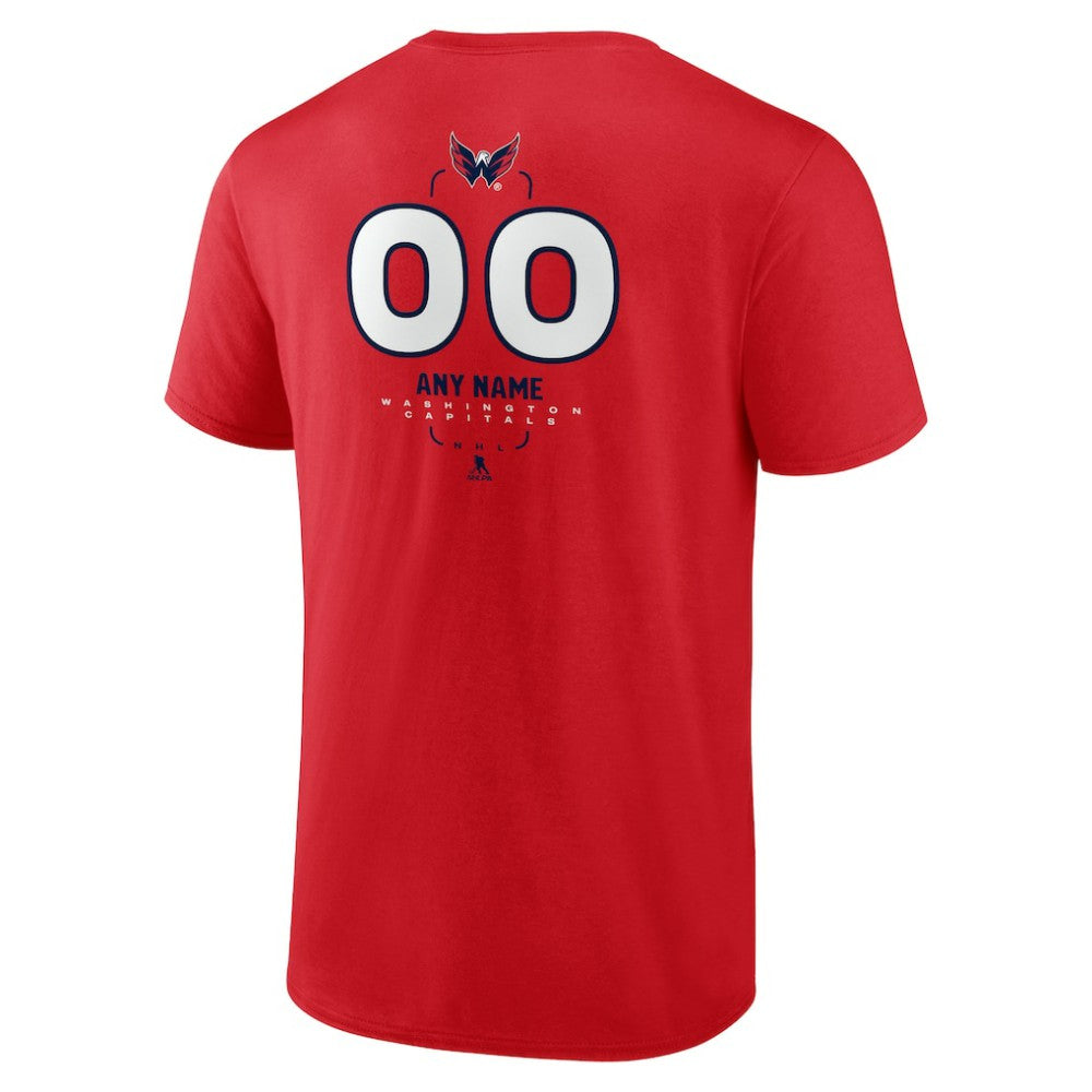 Washington Capitals Personalized Name & Number Midfielder T-Shirt - Red | NHL discount