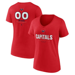 Washington Capitals Women's Personalized Name & Number Midfielder V-Neck T-Shirt - Red | NHL sale