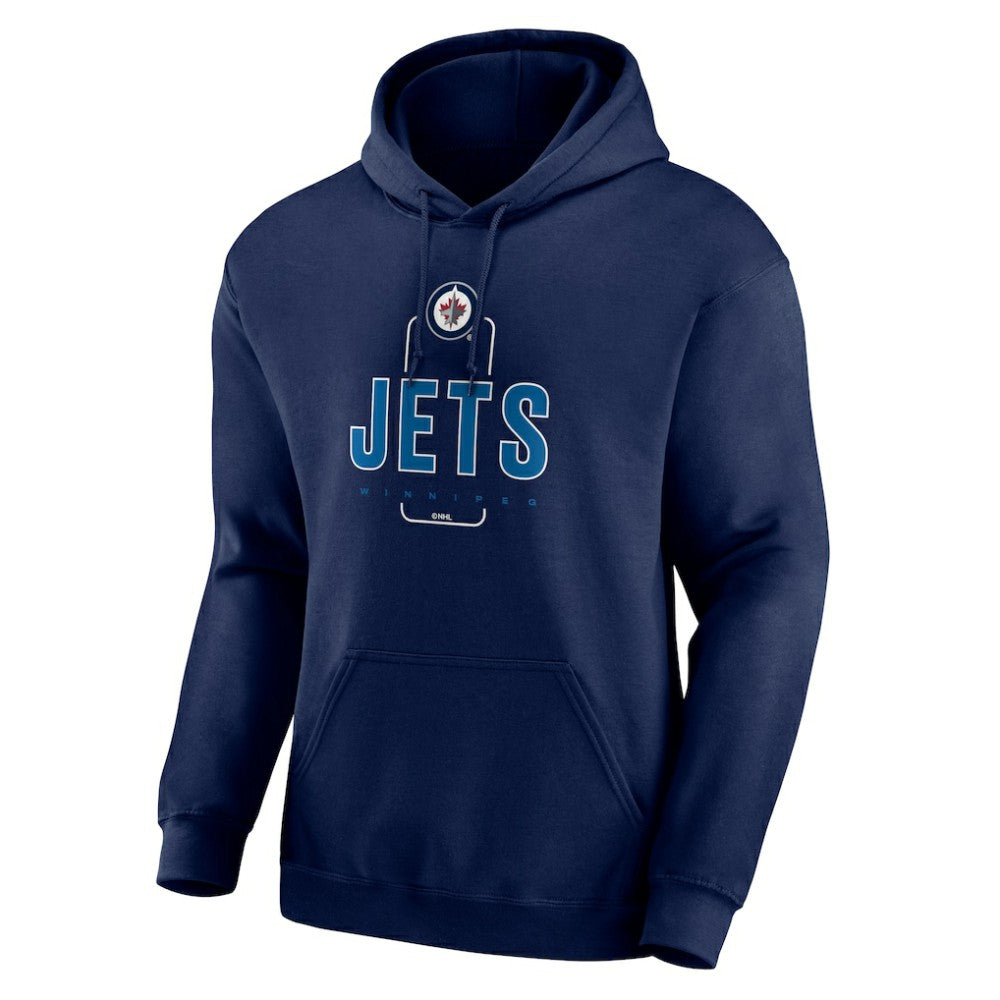 Winnipeg Jets Personalized Name & Number Midfielder Pullover Hoodie - Navy | NHL Clearance